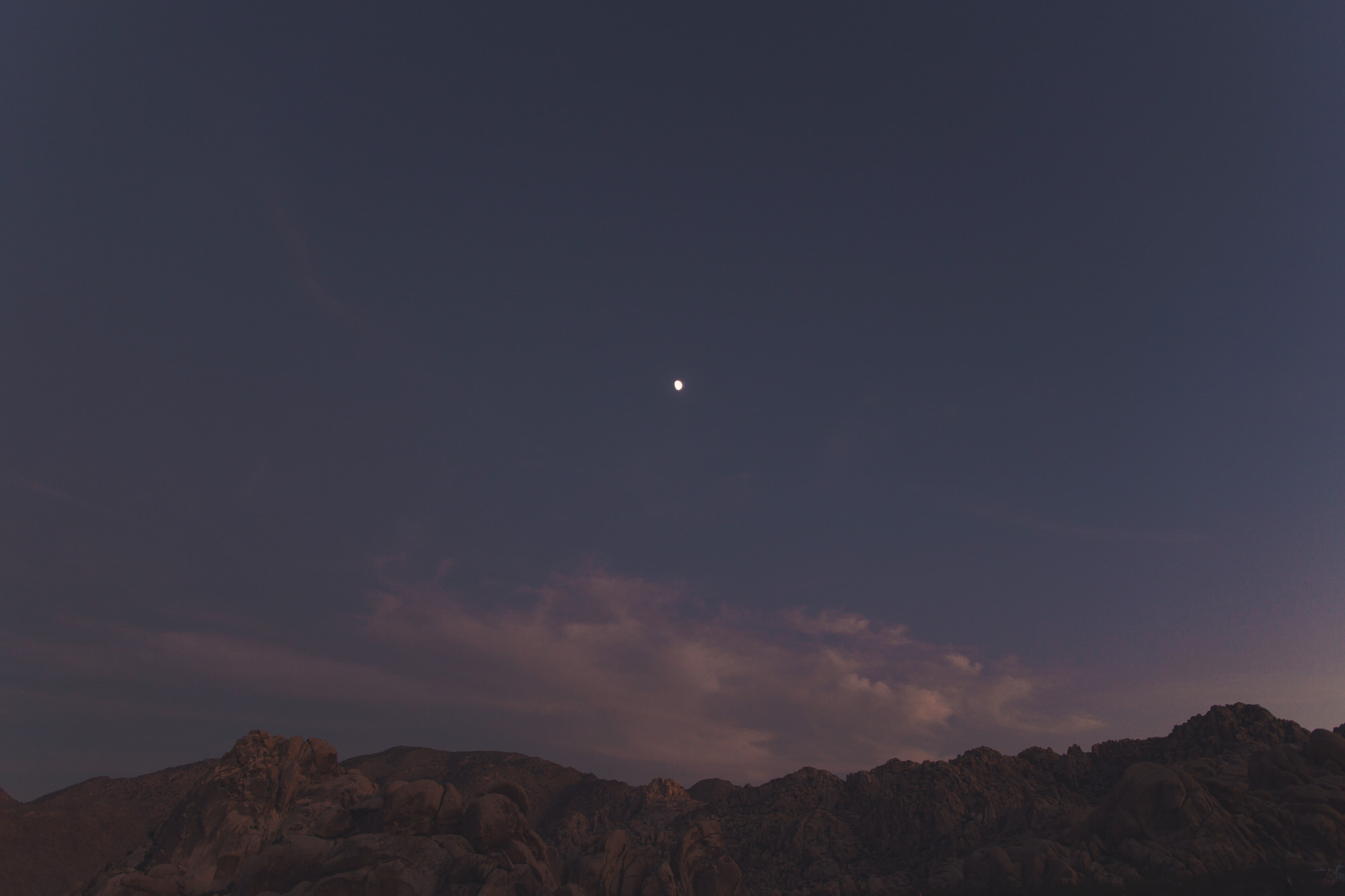 moon over desert