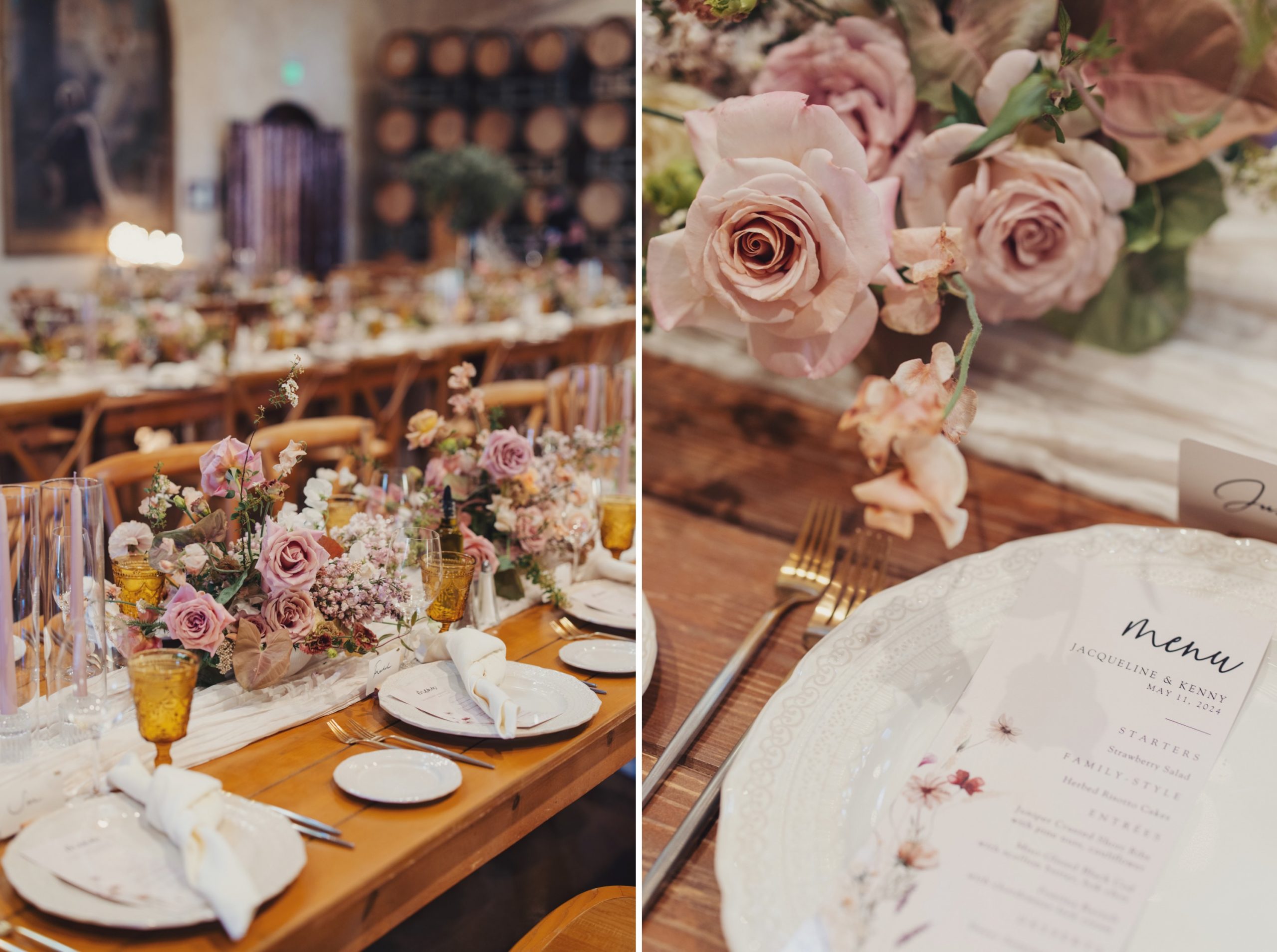 romantic rustic reception wedding details